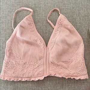 Lace Trimmed Blush Bralette NEW